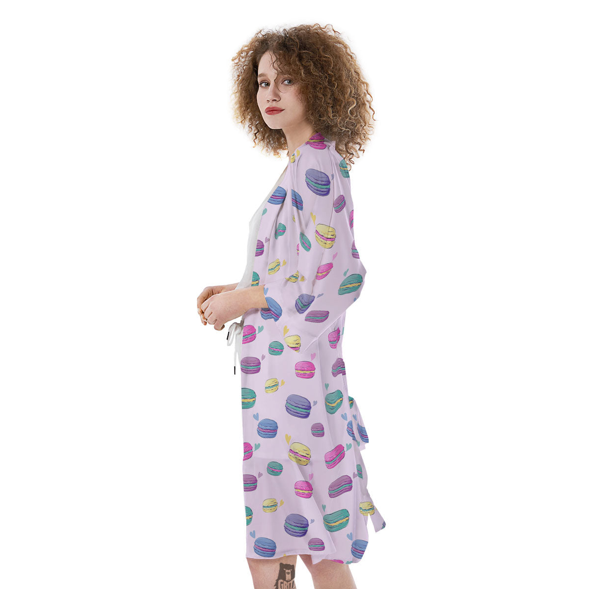 Macaron Colorful Print Pattern Kimono-grizzshop