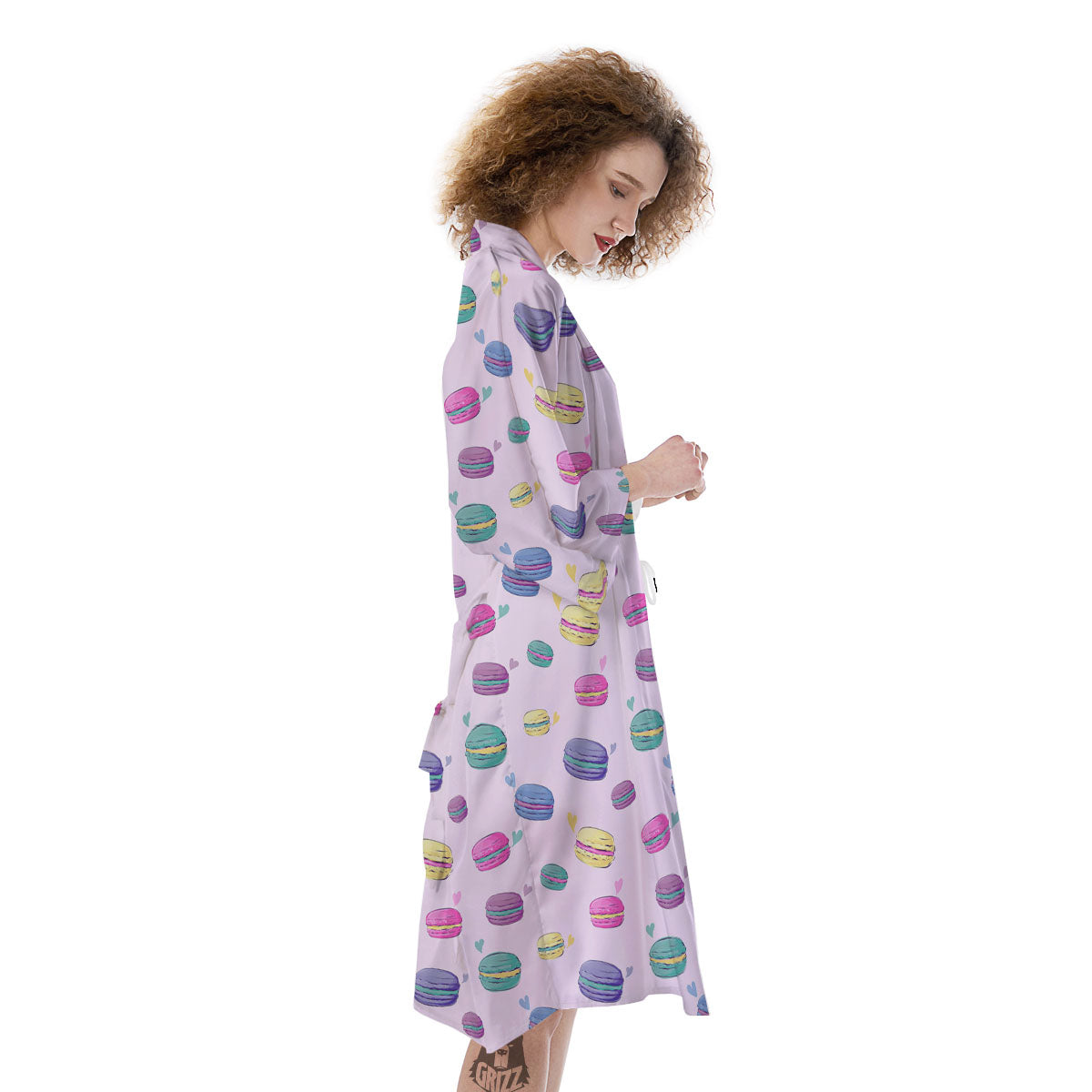 Macaron Colorful Print Pattern Kimono-grizzshop