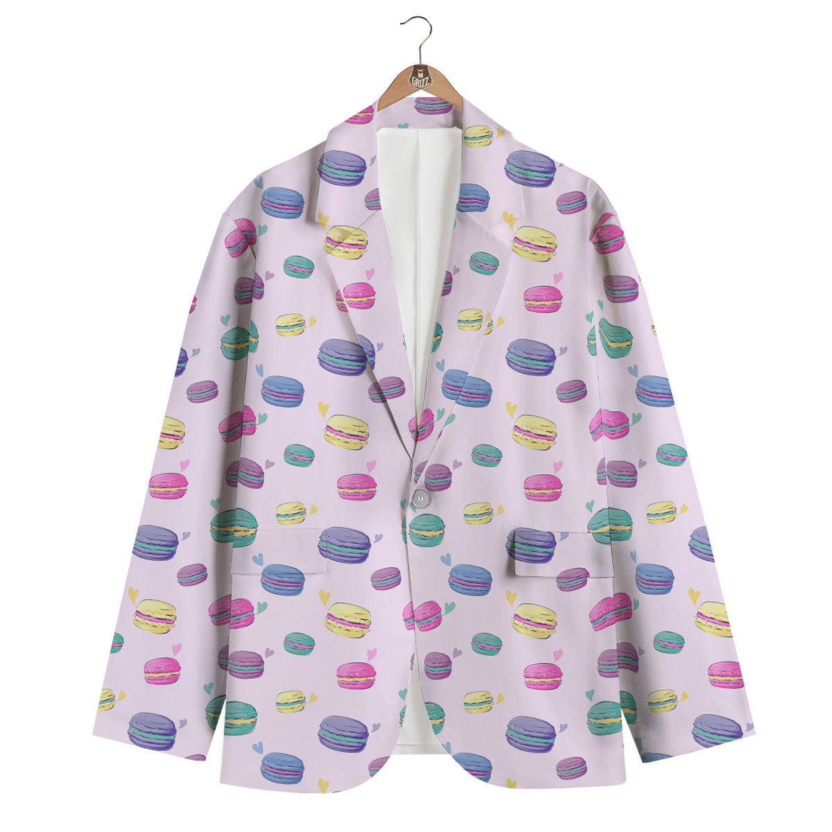 Macaron Colorful Print Pattern Men's Blazer-grizzshop