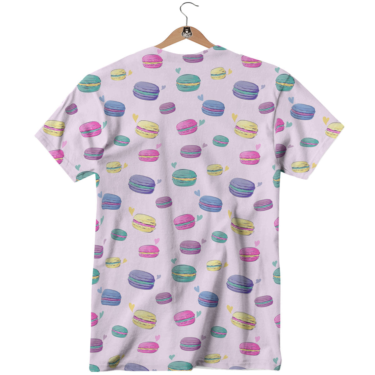 Macaron Colorful Print Pattern T-Shirt-grizzshop