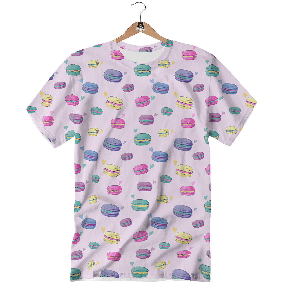 Macaron Colorful Print Pattern T-Shirt-grizzshop
