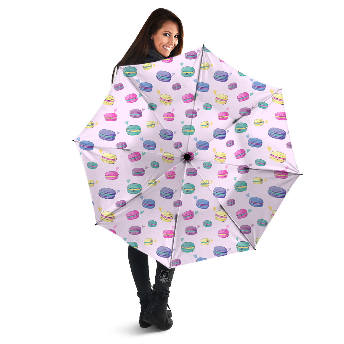 Macaron Colorful Print Pattern Umbrella-grizzshop