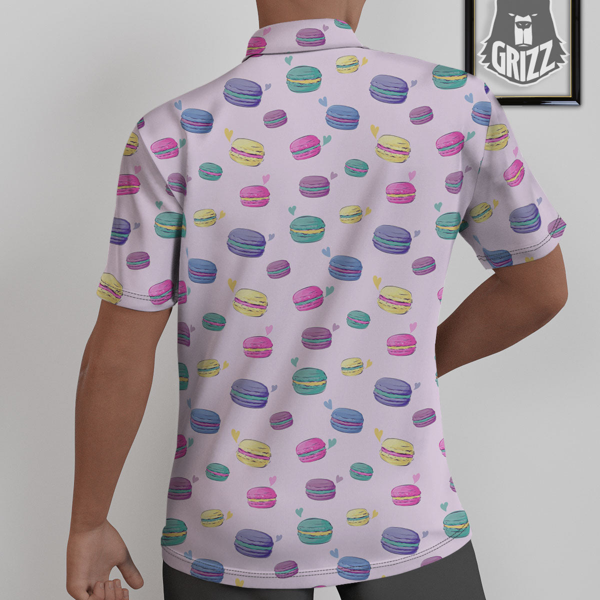 Macaron Colorful Print Pattern Untucked Shirts-grizzshop