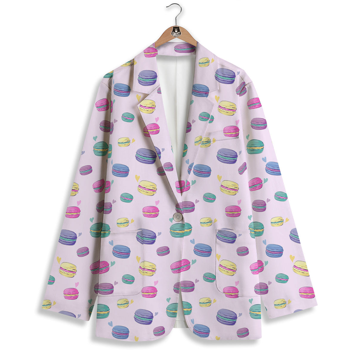 Macaron Colorful Print Pattern Women's Blazer-grizzshop