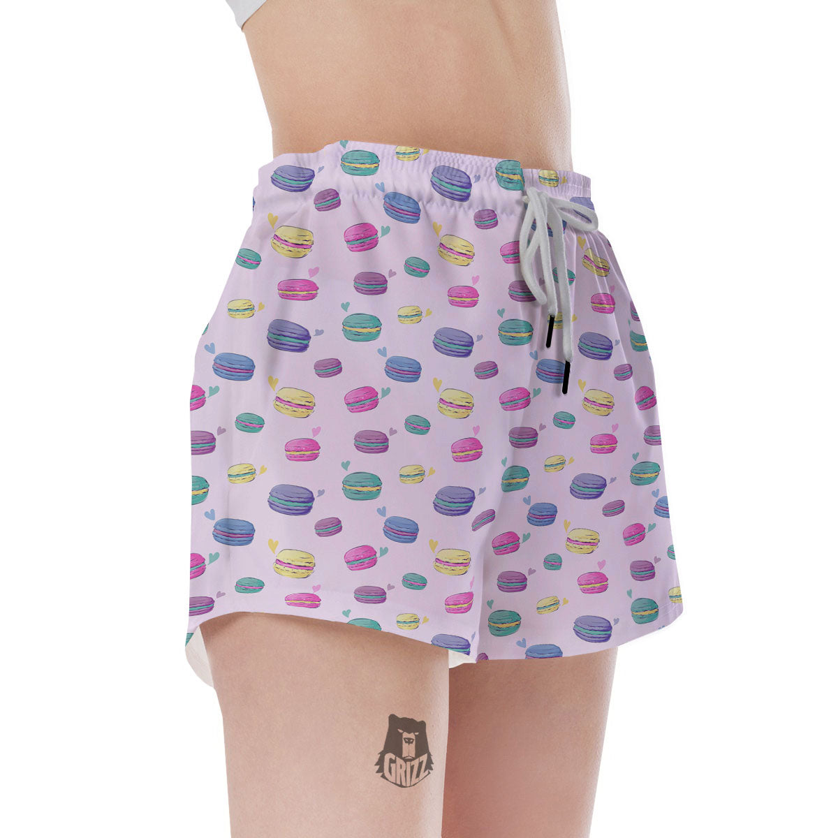 Macaron Colorful Print Pattern Women's Shorts-grizzshop