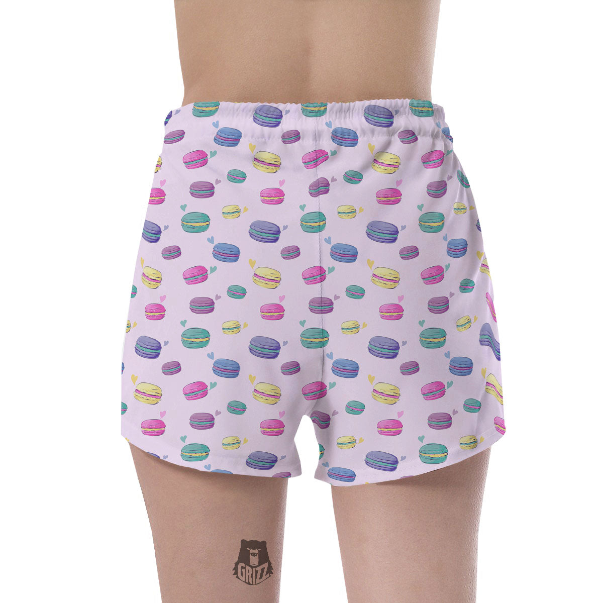 Macaron Colorful Print Pattern Women's Shorts-grizzshop