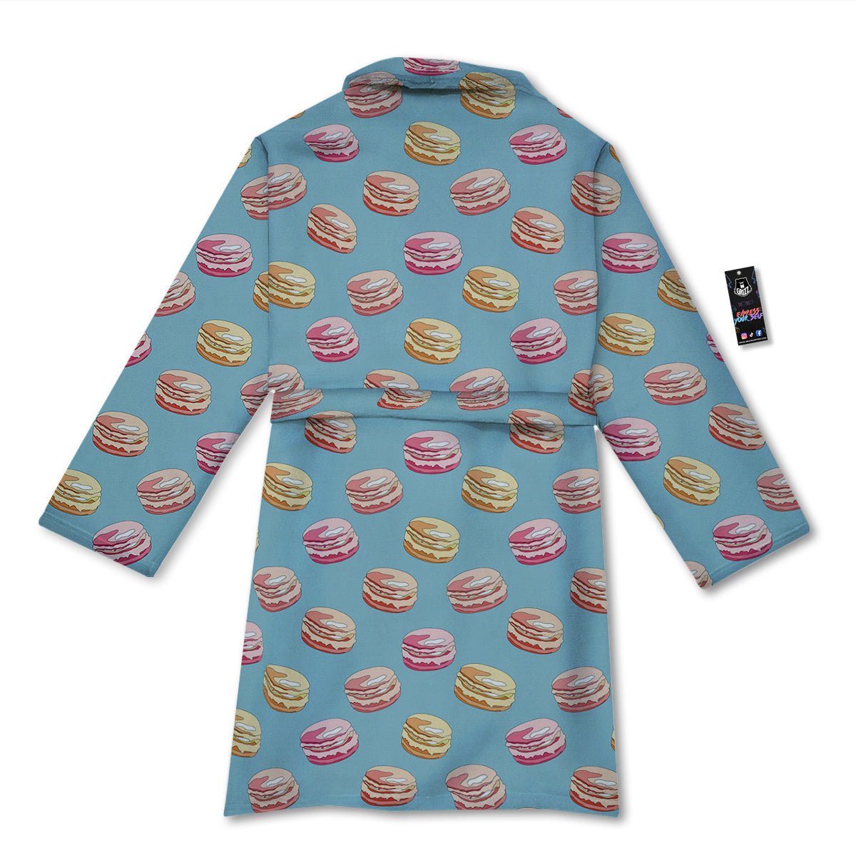 Macaron Cute Print Pattern Bathrobe-grizzshop