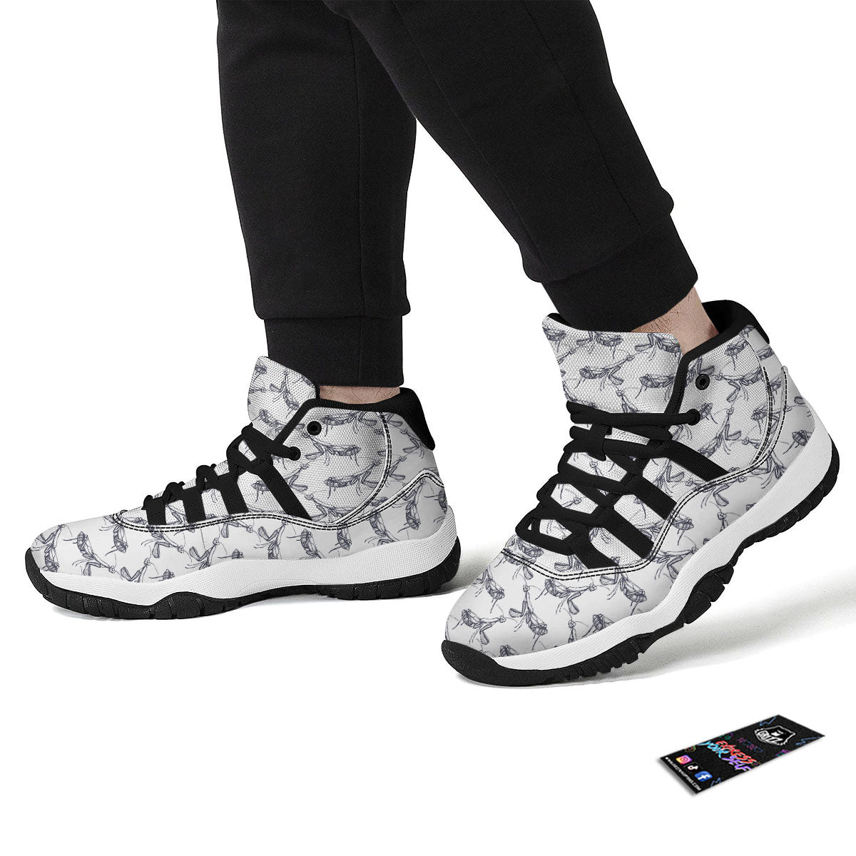 Macaron Cute Print Pattern Black Bball Shoes-grizzshop