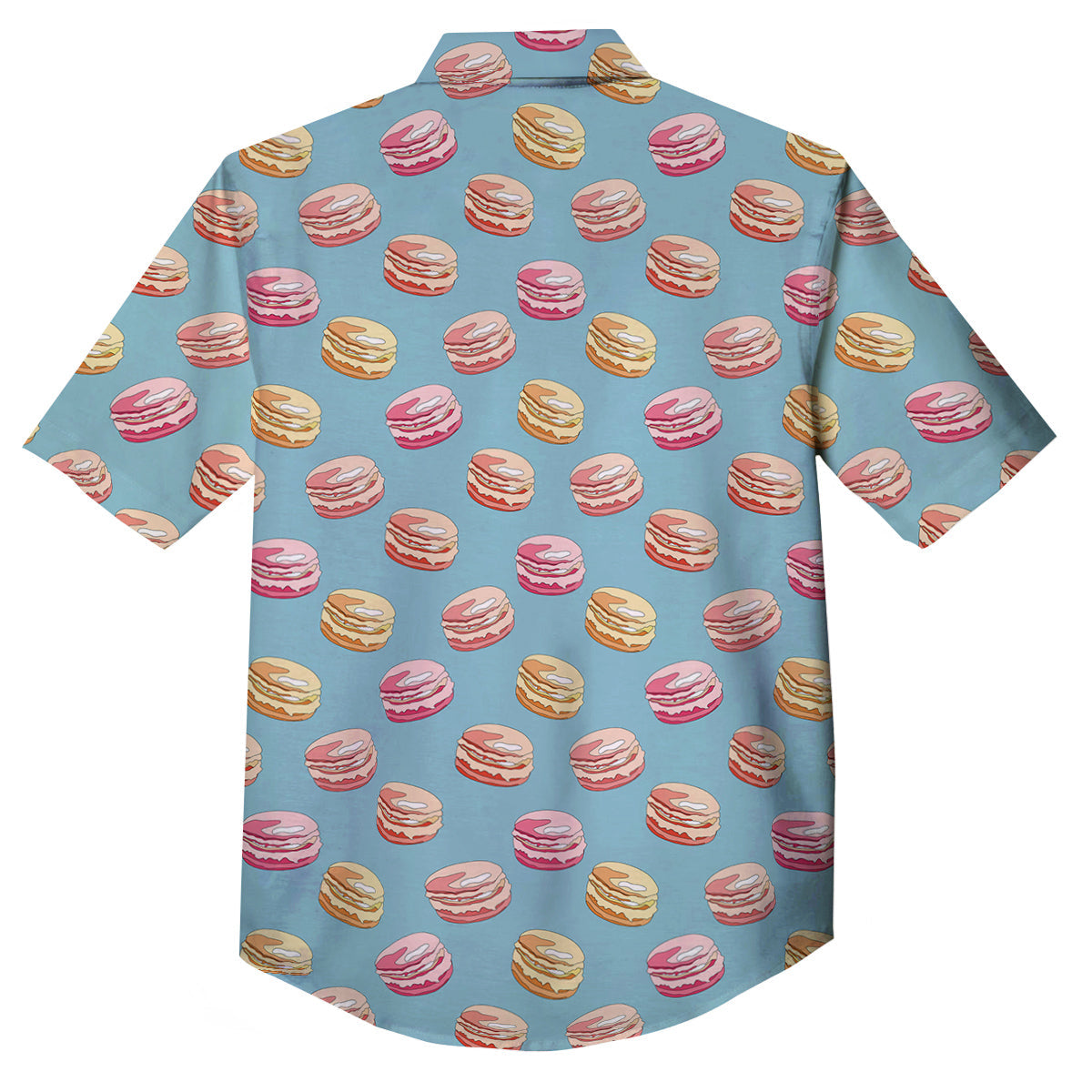 Macaron Cute Print Pattern Button Up Shirt-grizzshop
