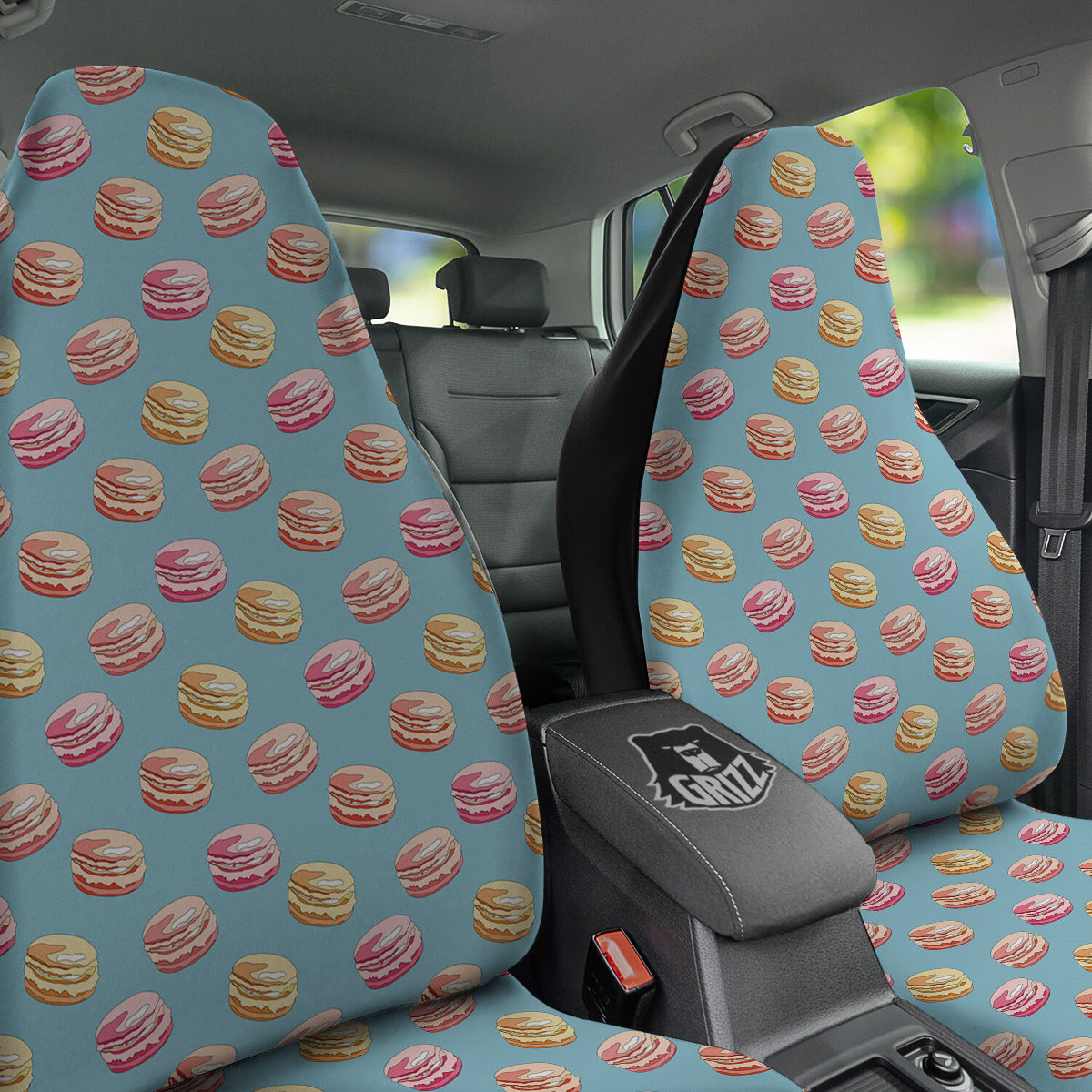 Macaron Cute Print Pattern Car Seat Covers-grizzshop