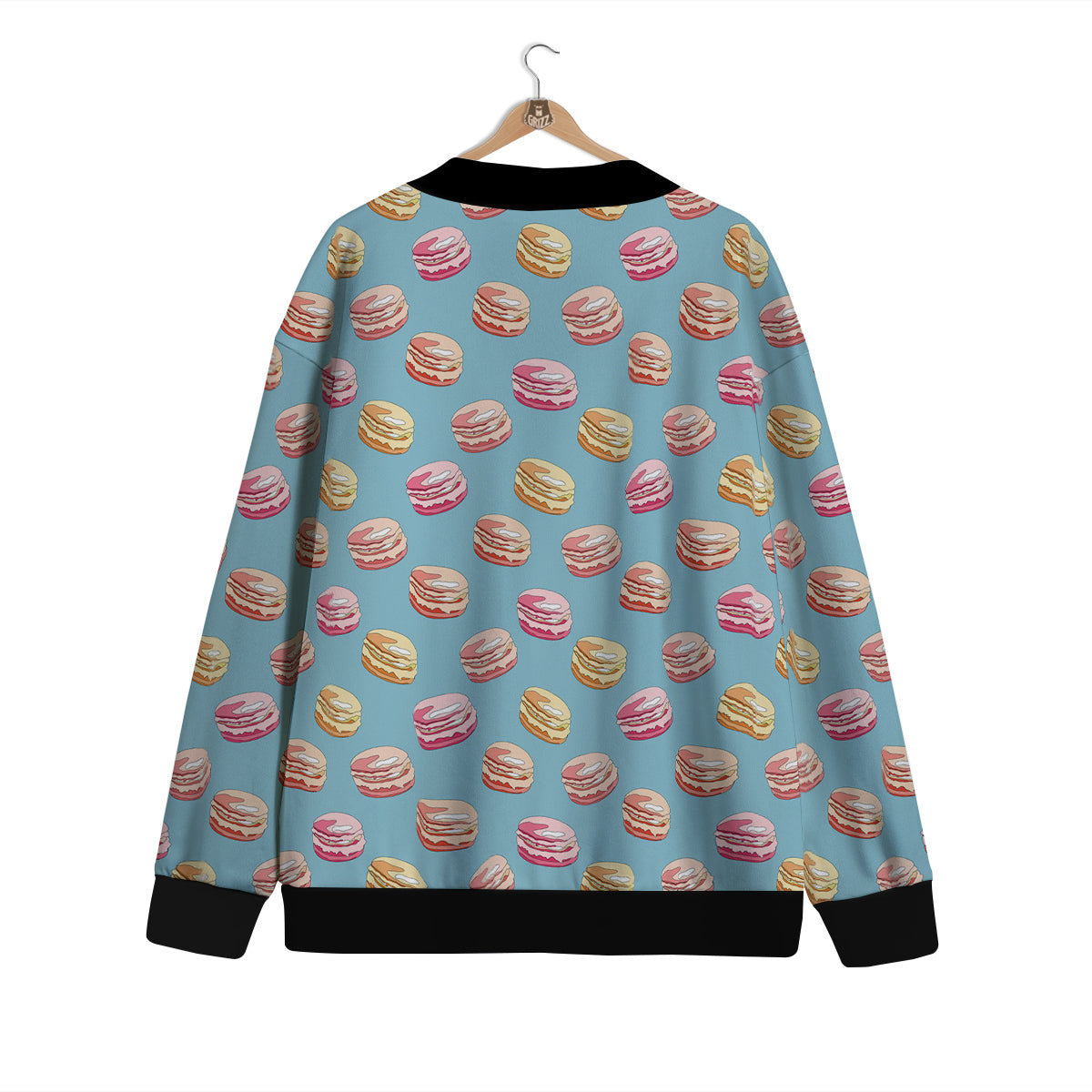 Macaron Cute Print Pattern Cardigan-grizzshop