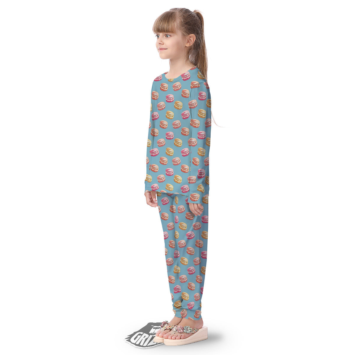 Macaron Cute Print Pattern Kid's Pajamas-grizzshop