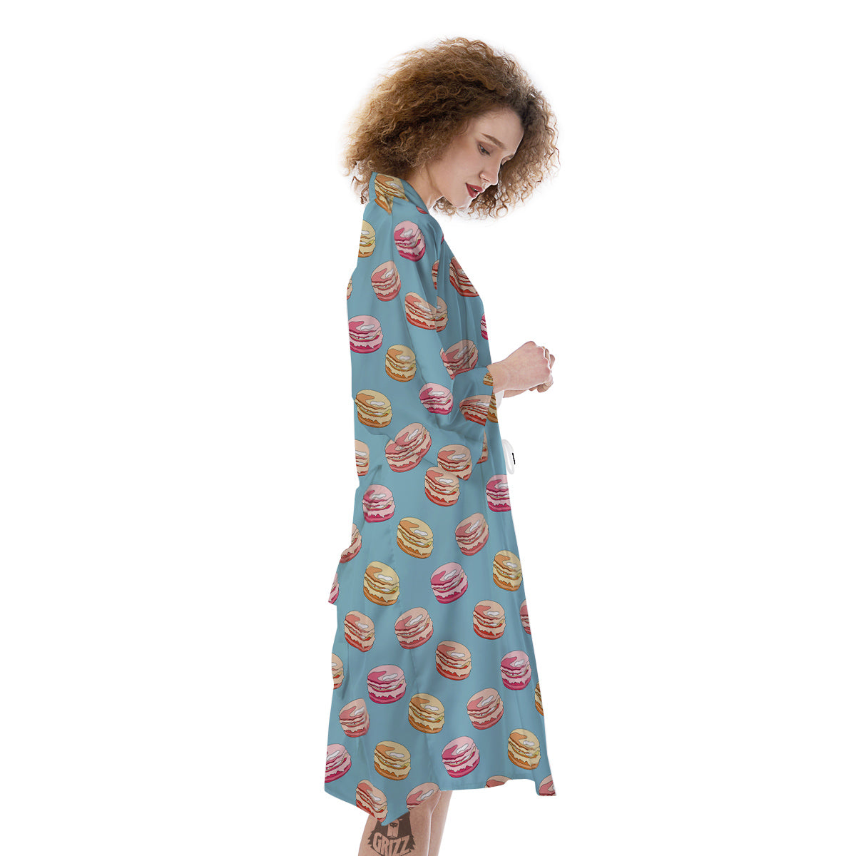 Macaron Cute Print Pattern Kimono-grizzshop