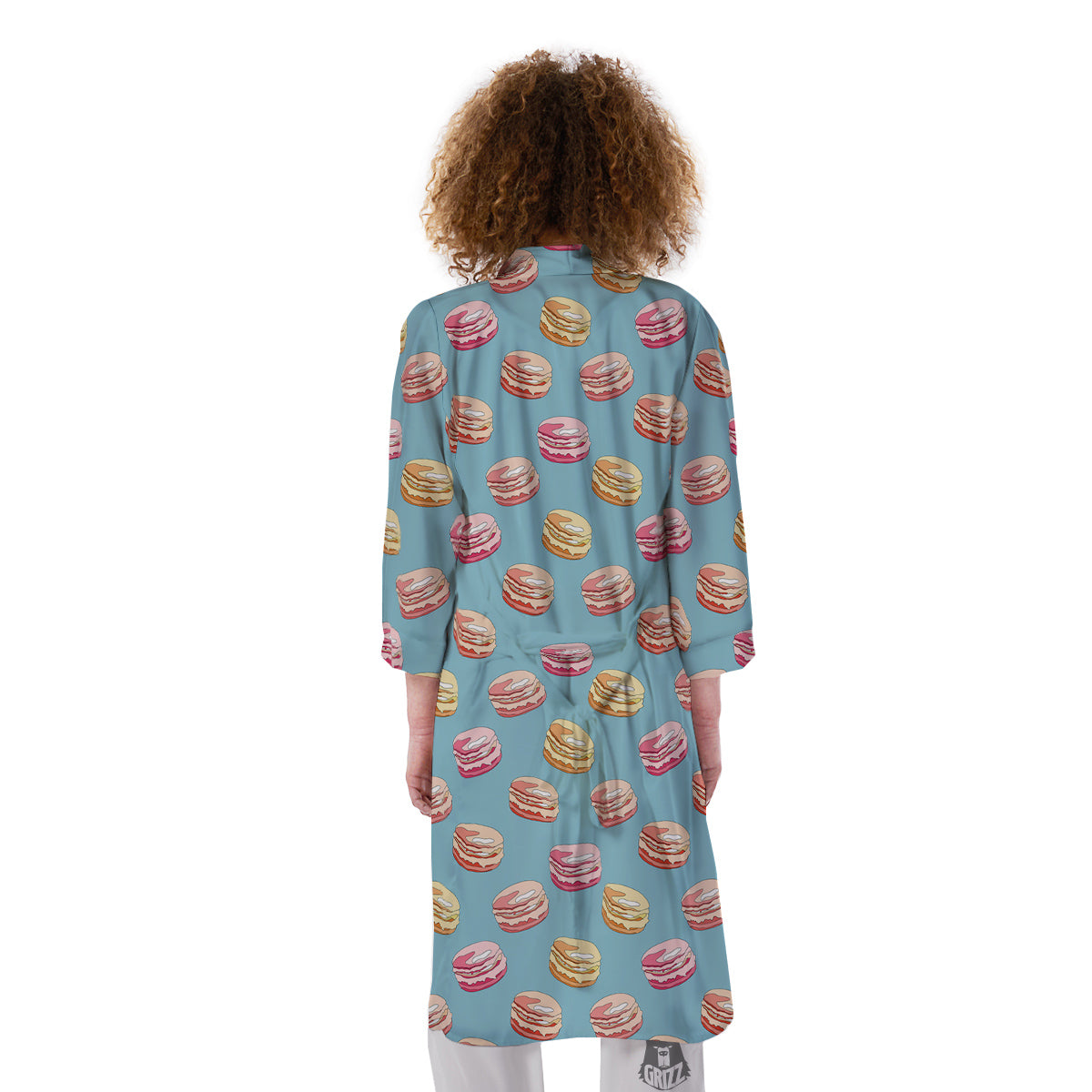 Macaron Cute Print Pattern Kimono-grizzshop