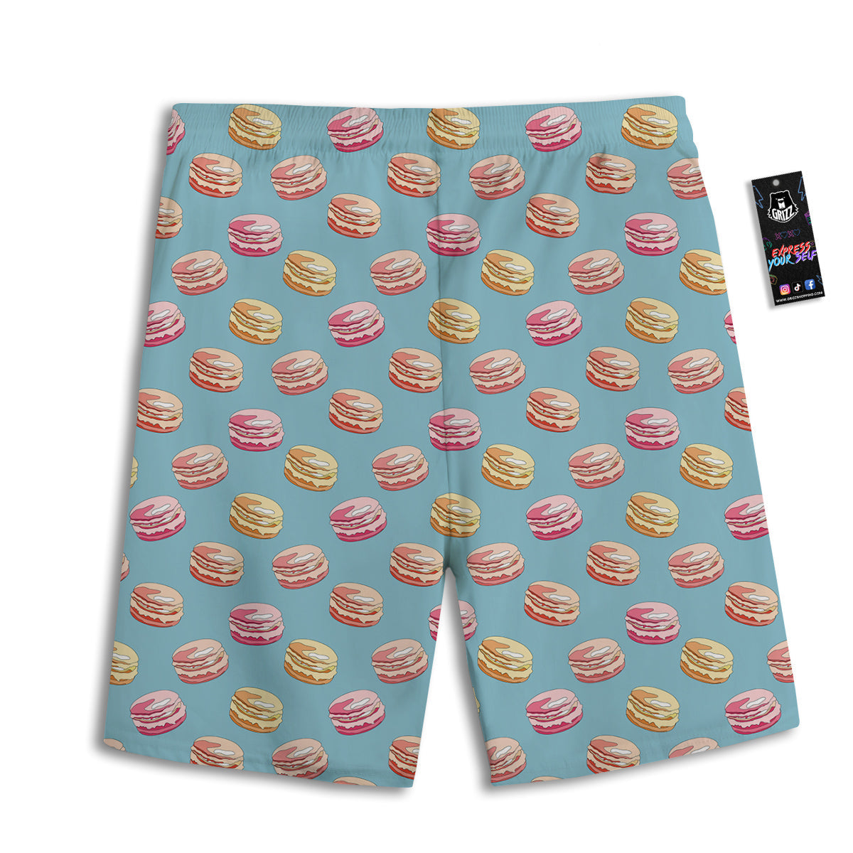 Om Sign Print Pattern Men's Athletic Shorts