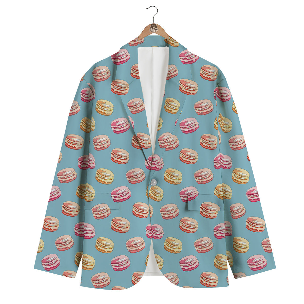 Macaron Cute Print Pattern Men's Blazer-grizzshop