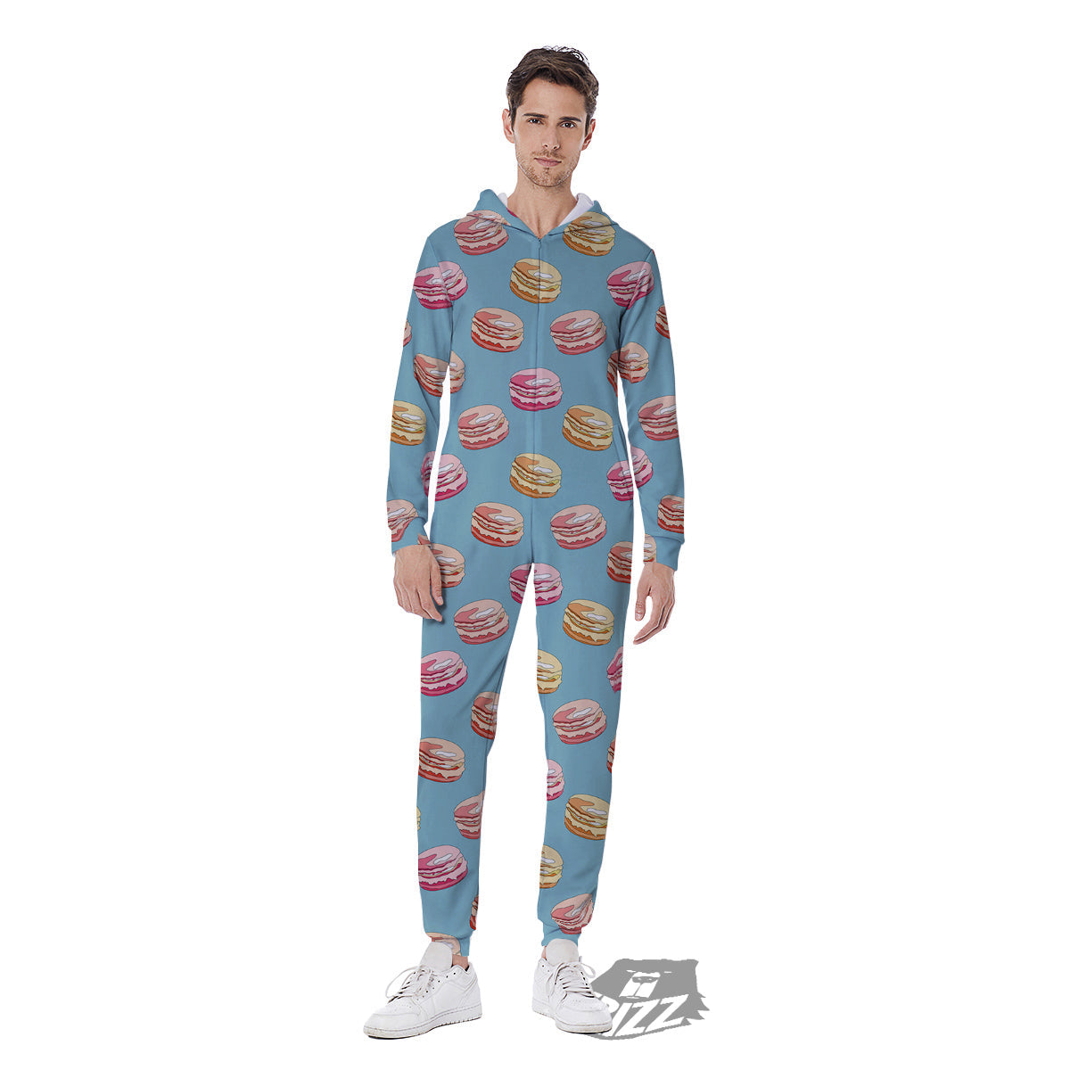 Macaron Cute Print Pattern Men's Jumpsuit-grizzshop