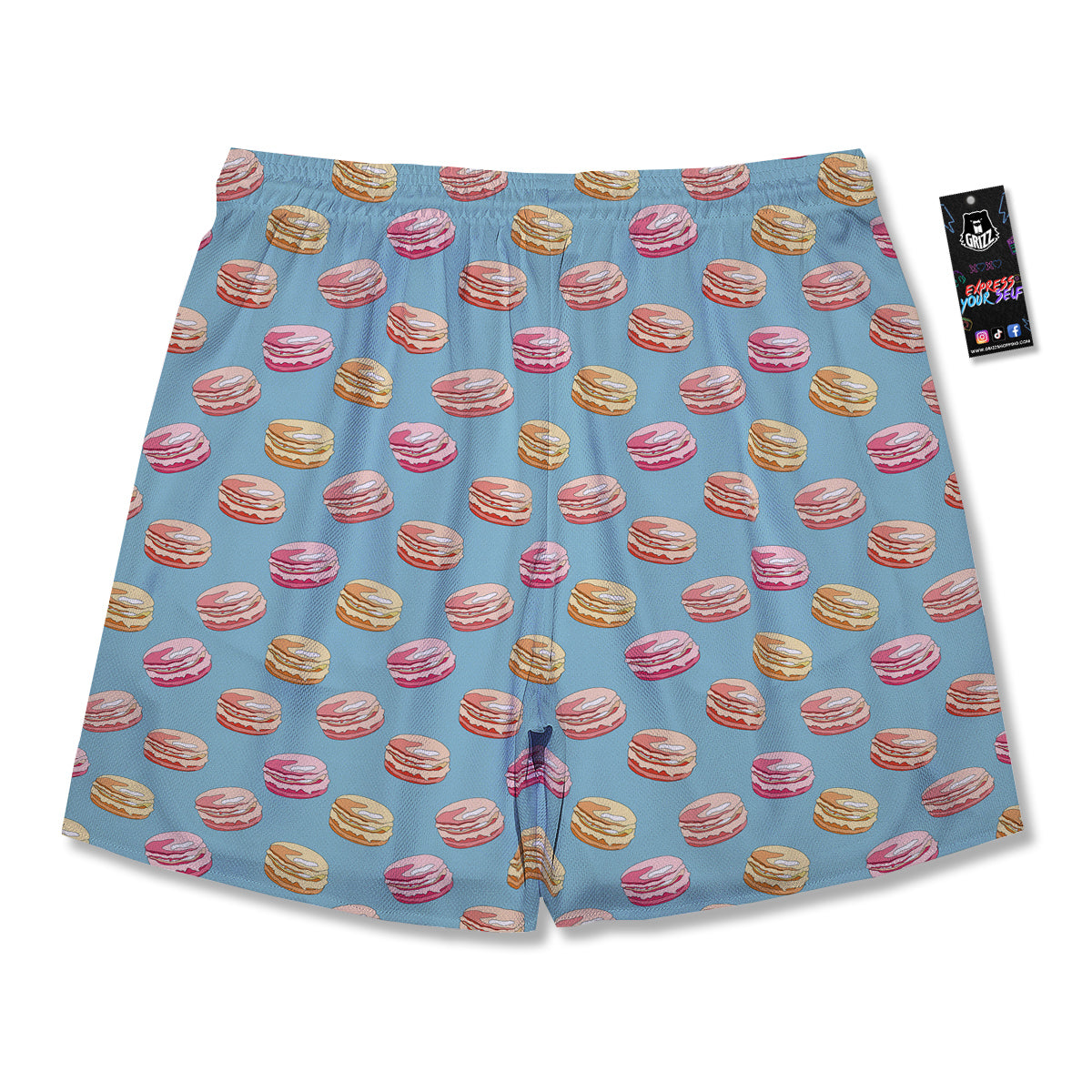 Macaron Cute Print Pattern Men's Running Shorts-grizzshop