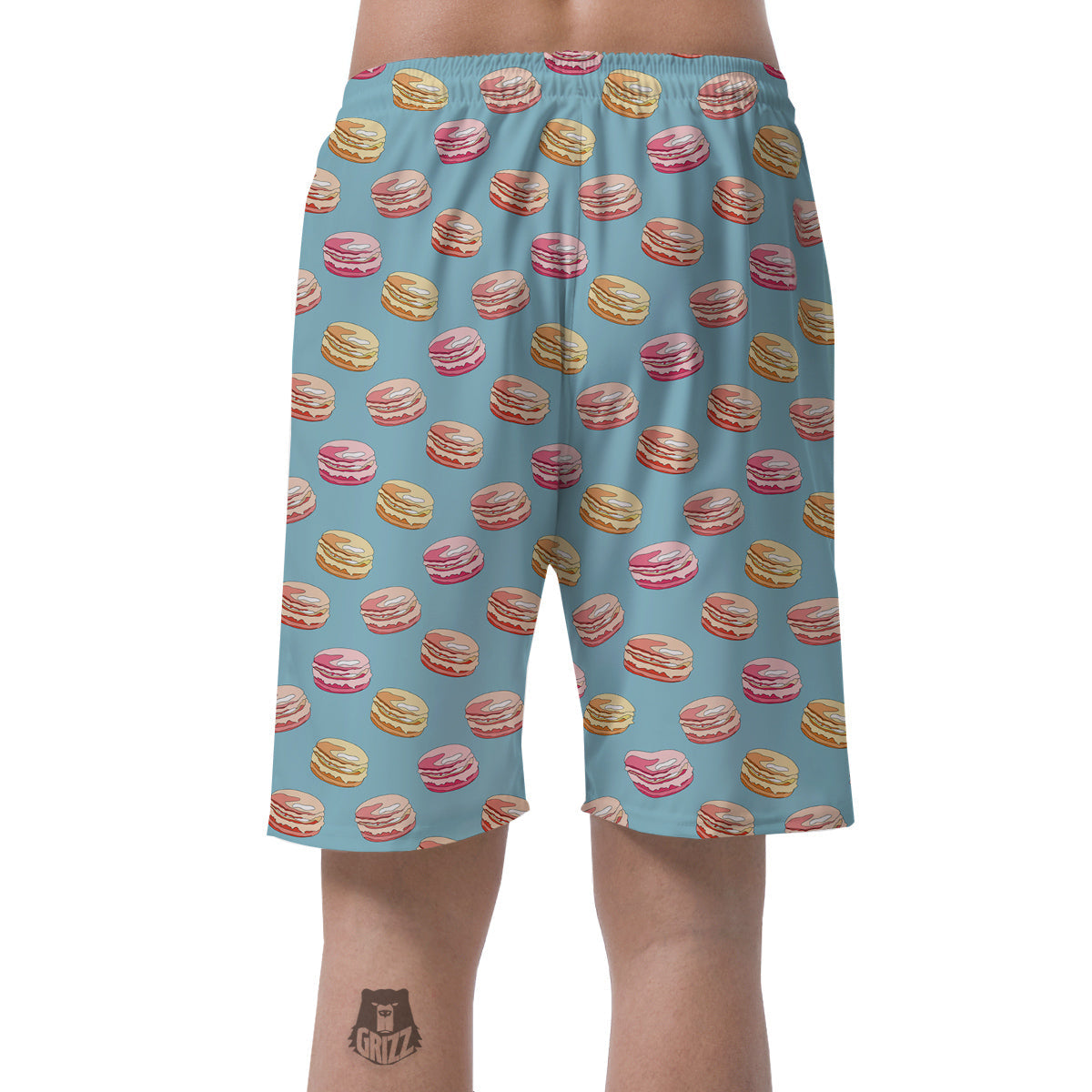 Macaron Cute Print Pattern Men's Shorts-grizzshop