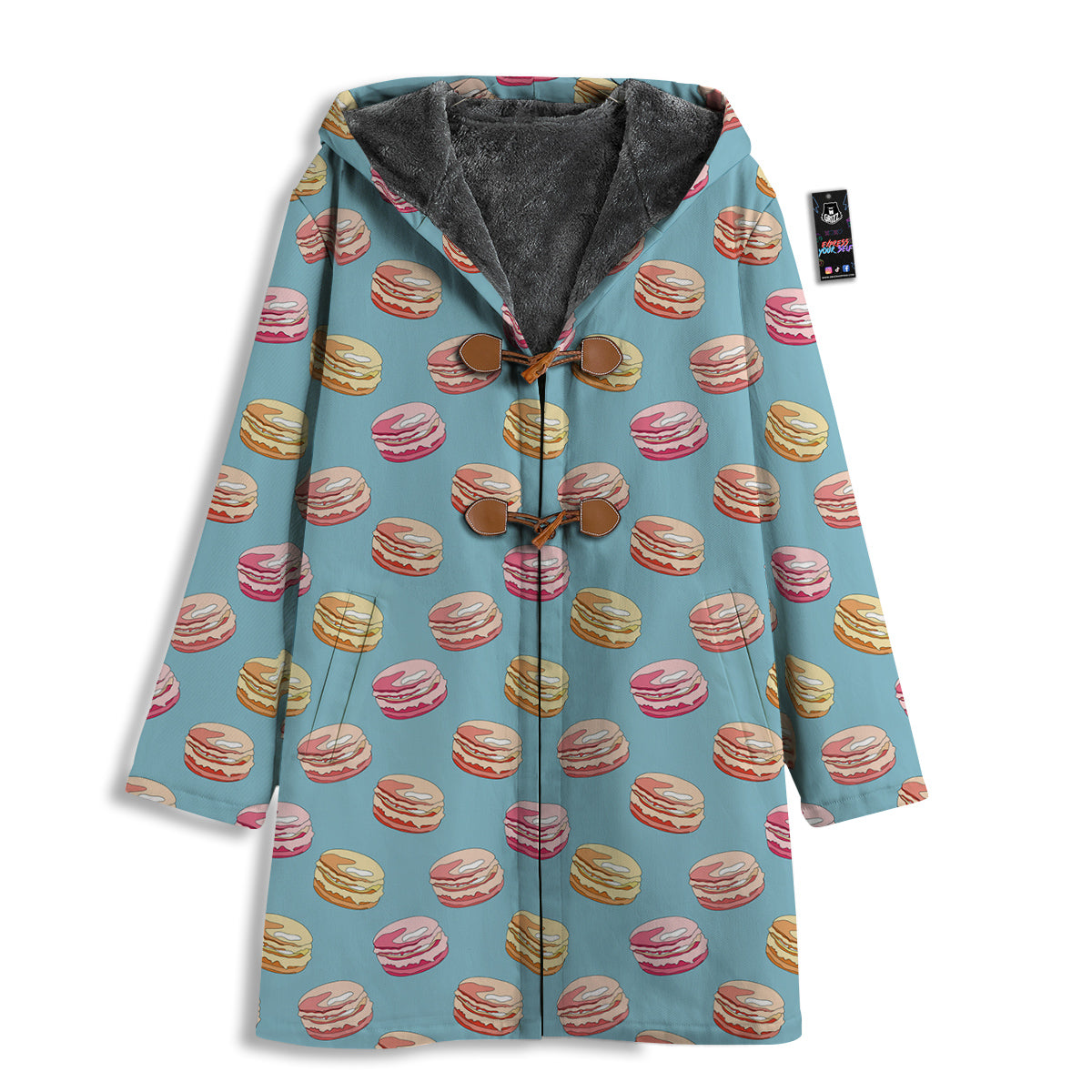 Macaron Cute Print Pattern Men's Windbreaker Jacket-grizzshop