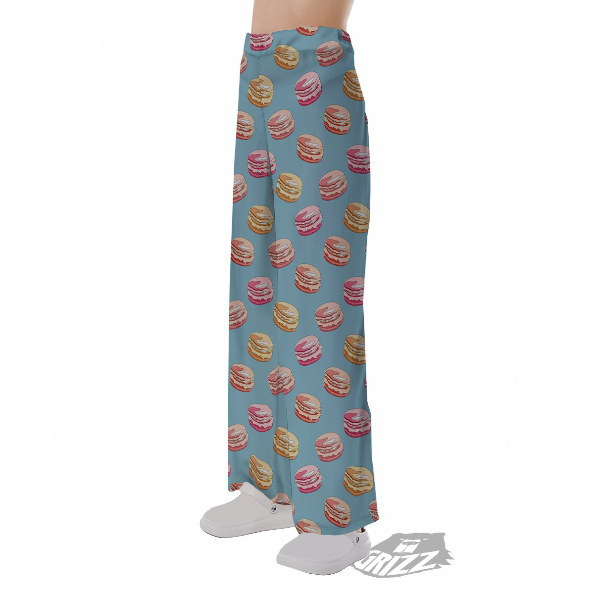 Macaron Cute Print Pattern Pajama Pants-grizzshop