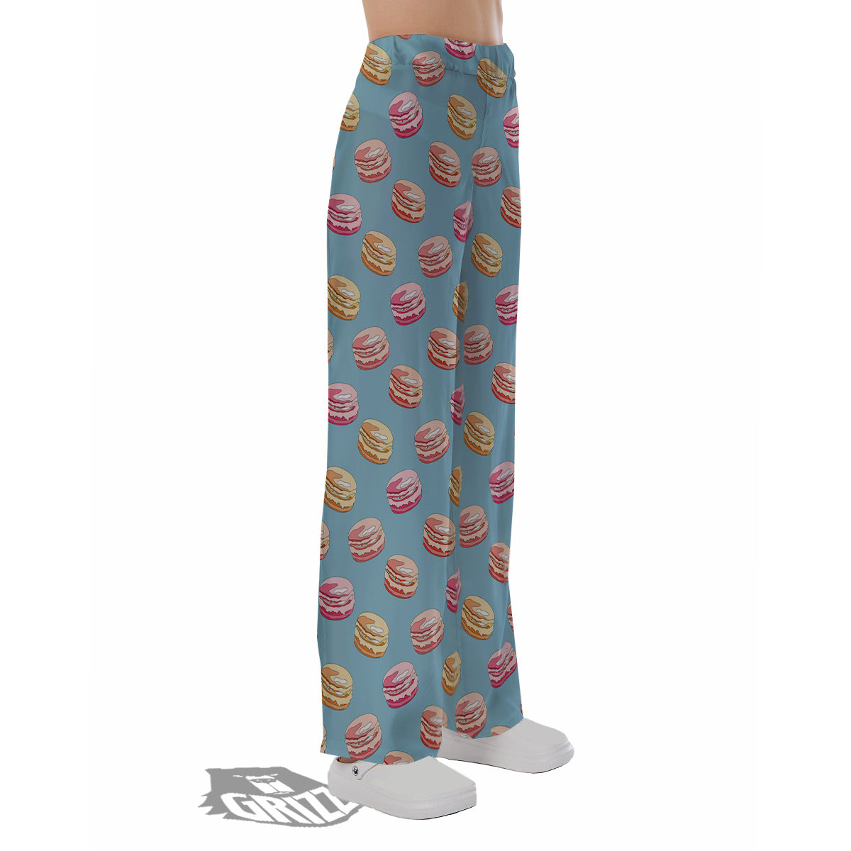 Macaron Cute Print Pattern Pajama Pants-grizzshop