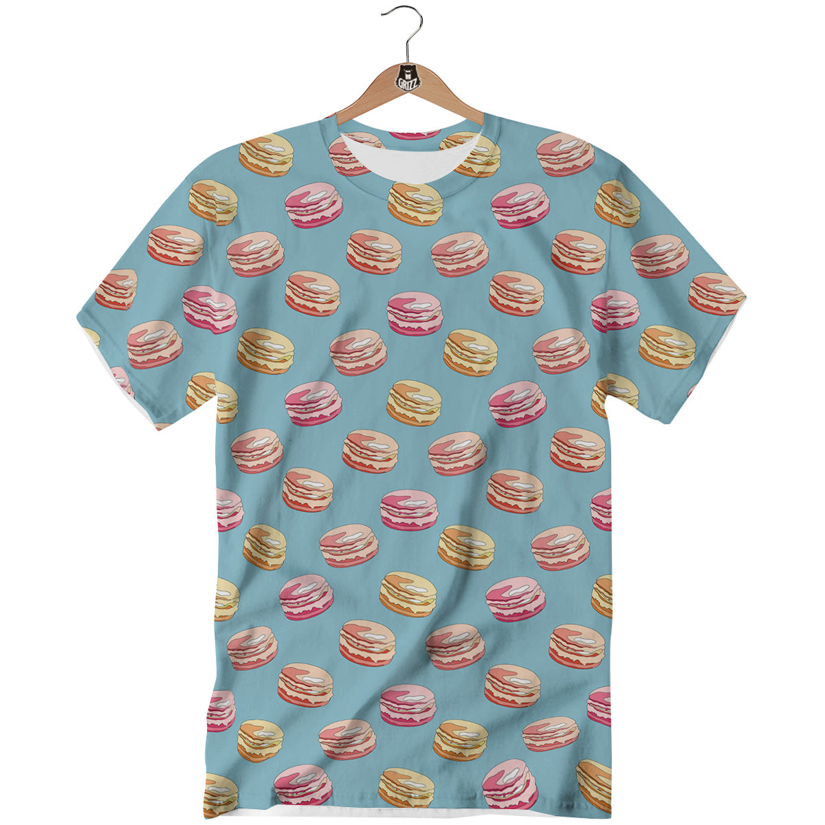 Macaron Cute Print Pattern T-Shirt-grizzshop