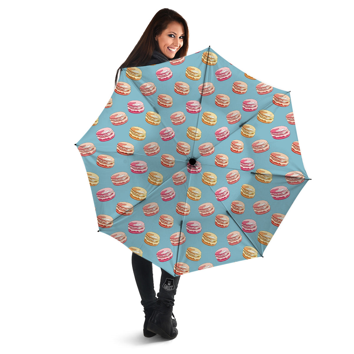 Macaron Cute Print Pattern Umbrella-grizzshop