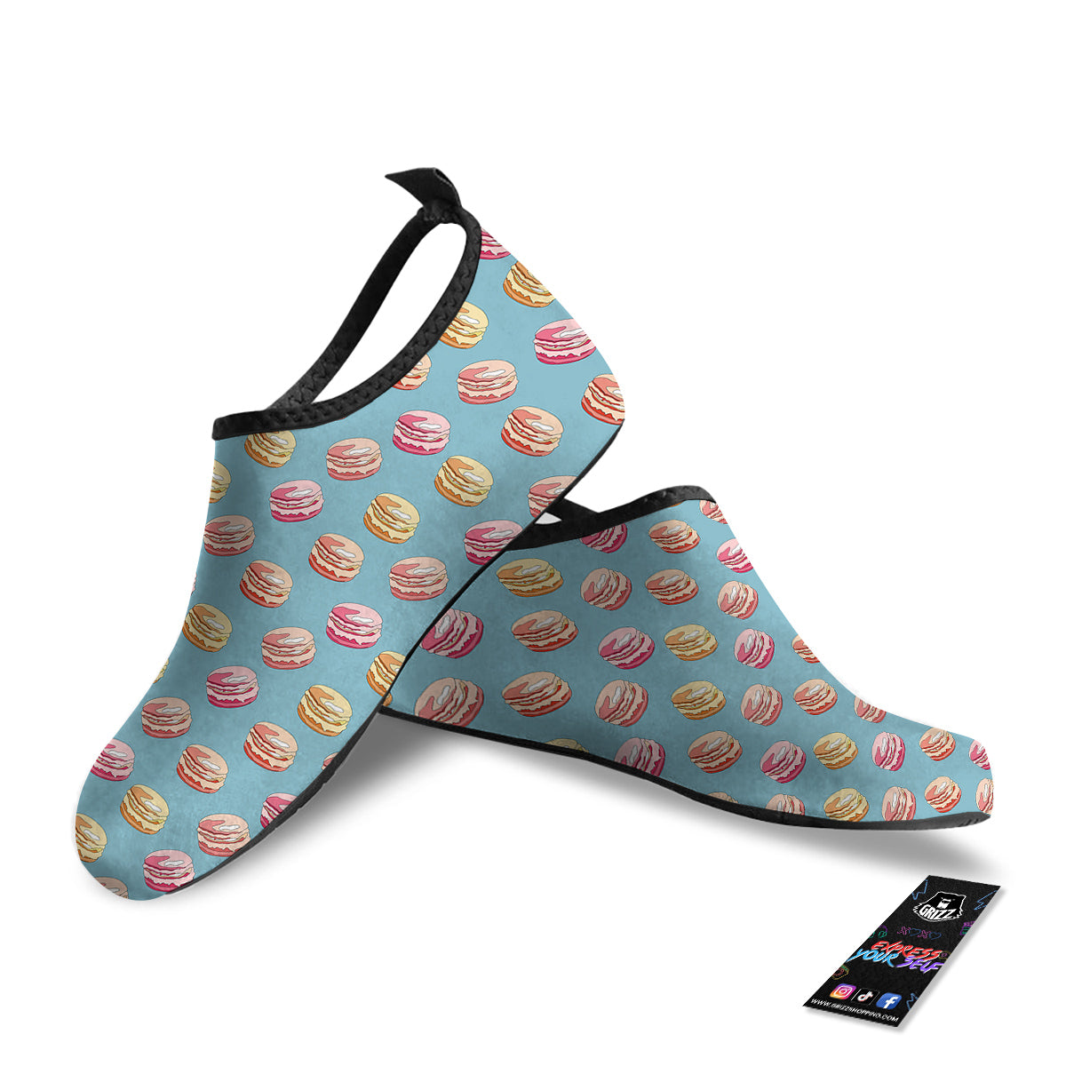 Macaron Cute Print Pattern Water Shoes-grizzshop