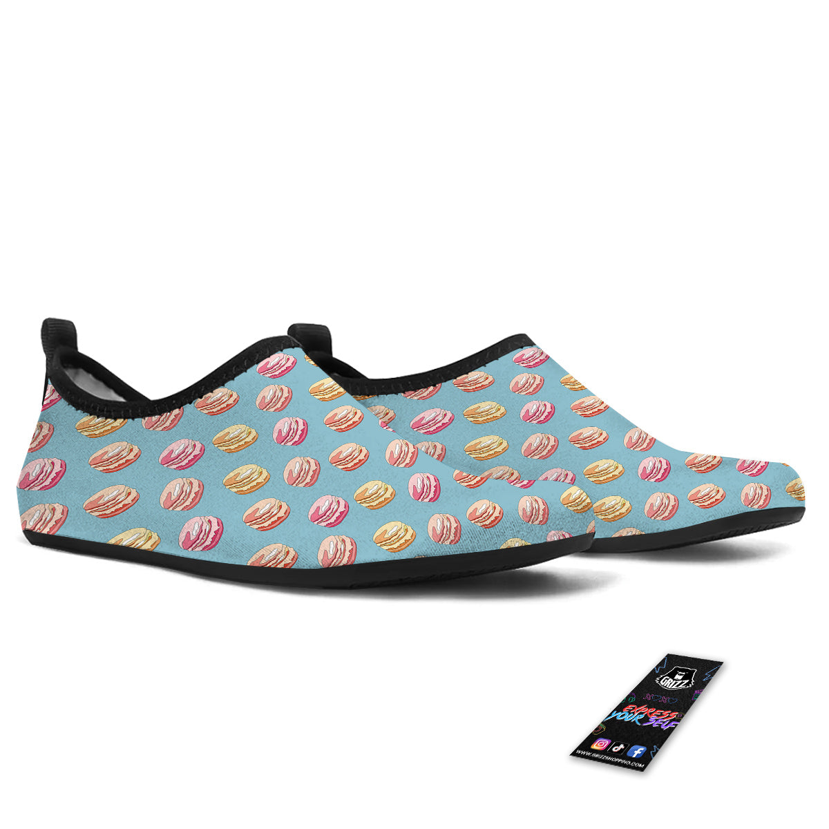 Macaron Cute Print Pattern Water Shoes-grizzshop