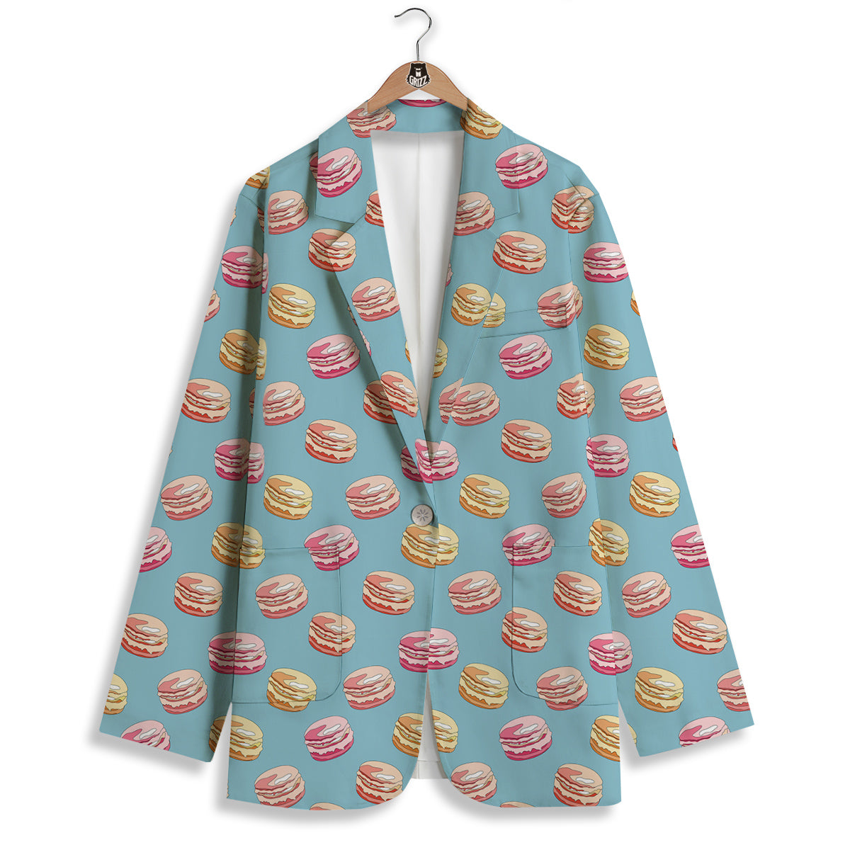 Macaron Cute Print Pattern Women's Blazer-grizzshop
