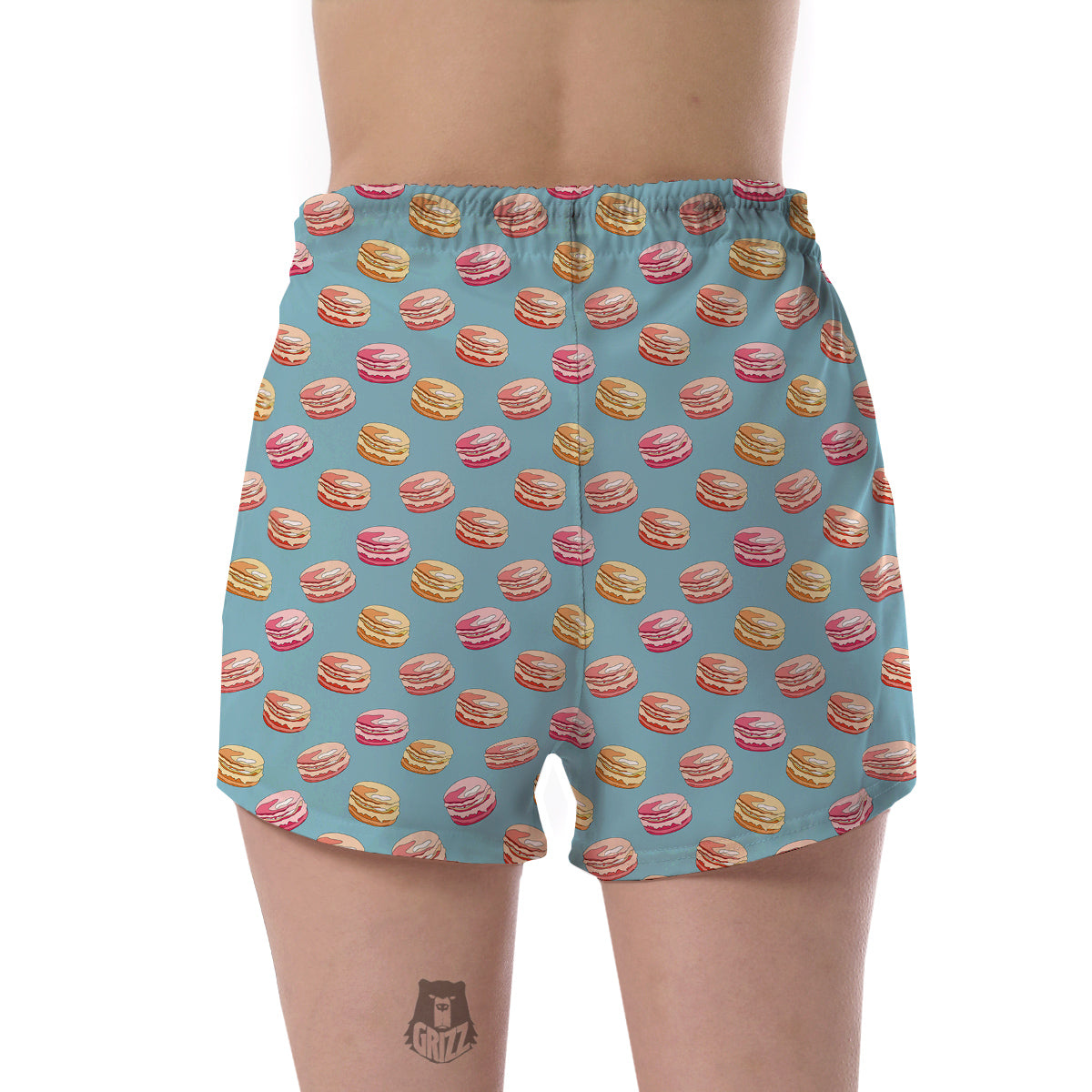 Macaron Cute Print Pattern Women's Shorts-grizzshop