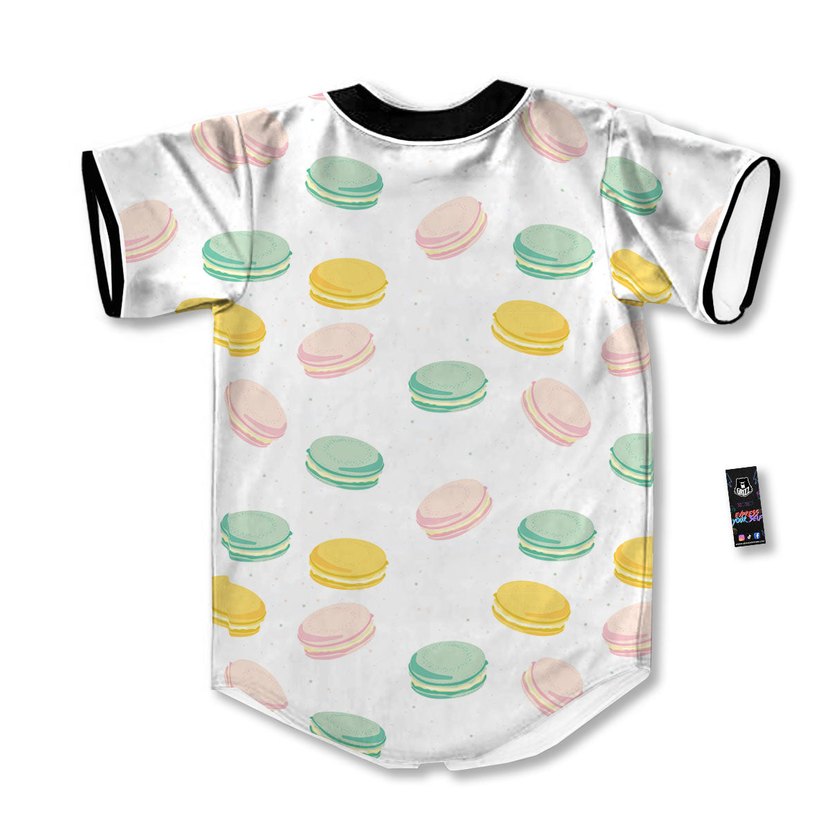 Macaron Pastel Print Pattern Baseball Jersey-grizzshop