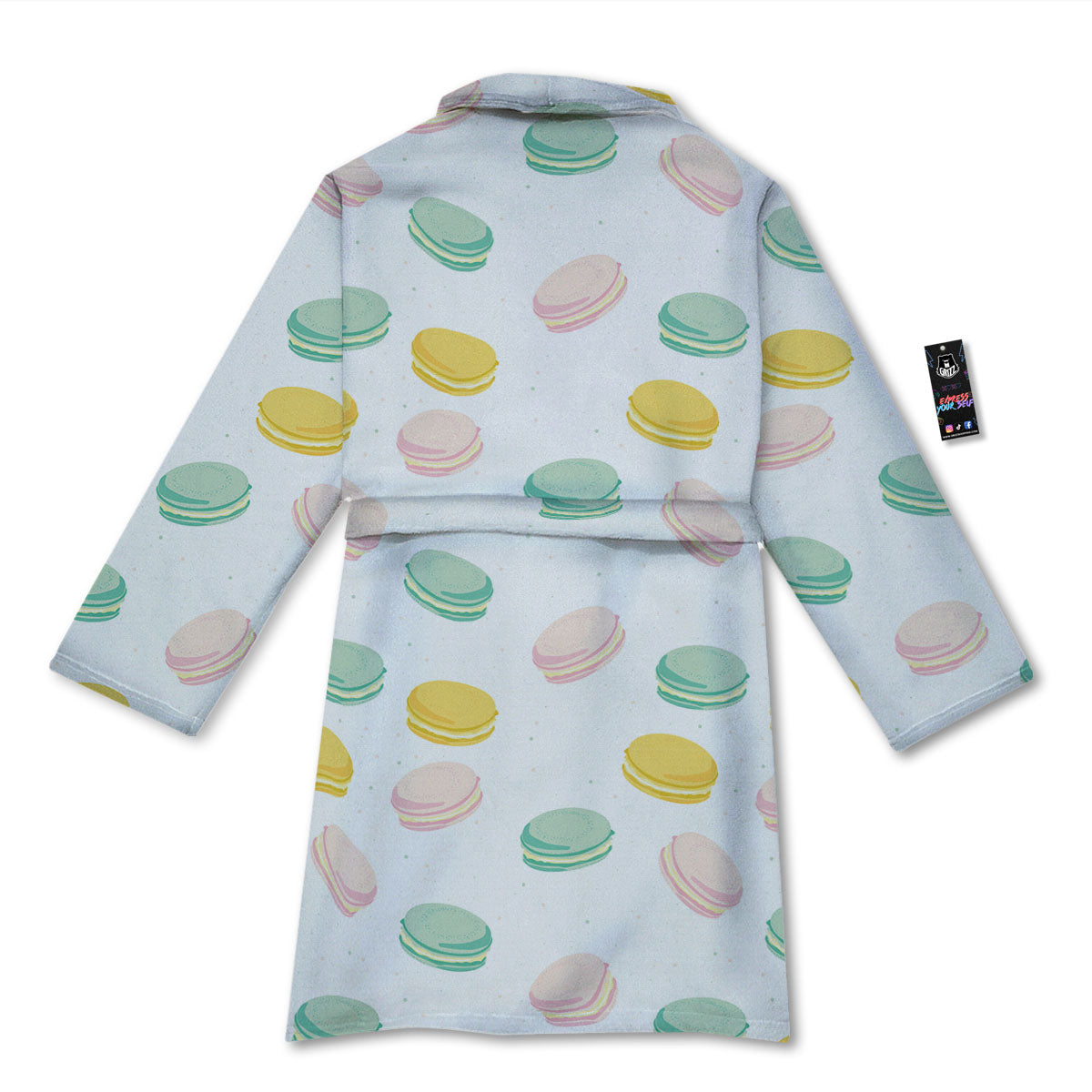 Macaron Pastel Print Pattern Bathrobe-grizzshop