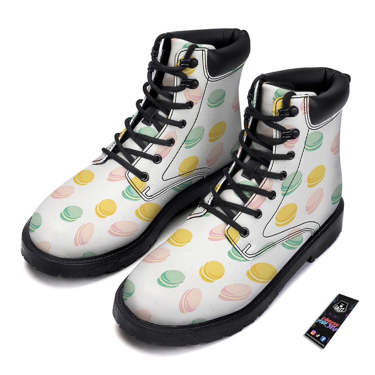 Macaron Pastel Print Pattern Boots-grizzshop