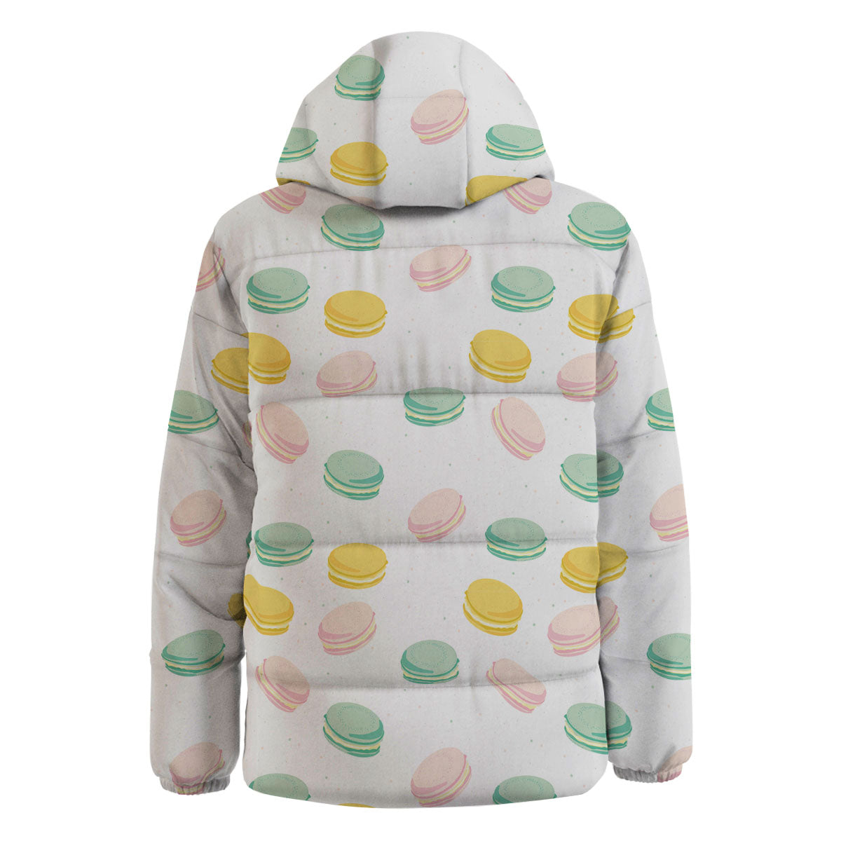 Macaron Pastel Print Pattern Down Jacket-grizzshop
