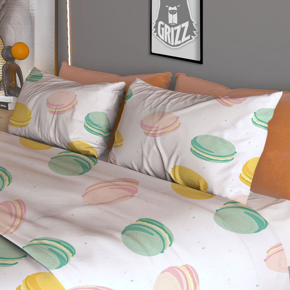 Macaron Pastel Print Pattern Duvet Cover Bedding Set