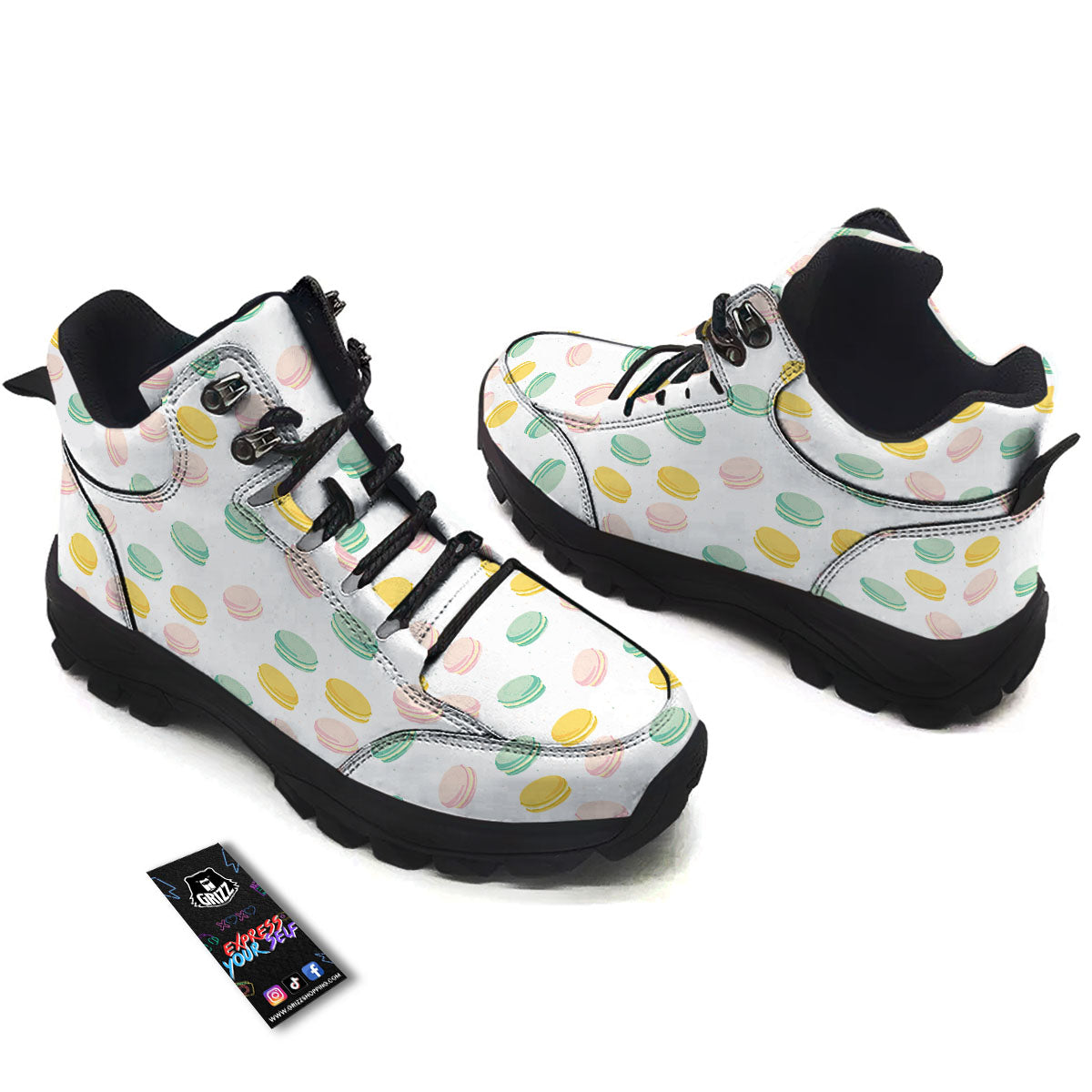 Macaron Pastel Print Pattern Hiking Shoes-grizzshop