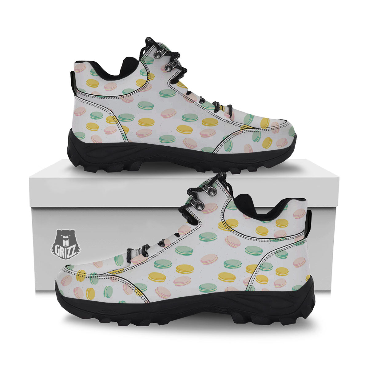 Macaron Pastel Print Pattern Hiking Shoes-grizzshop