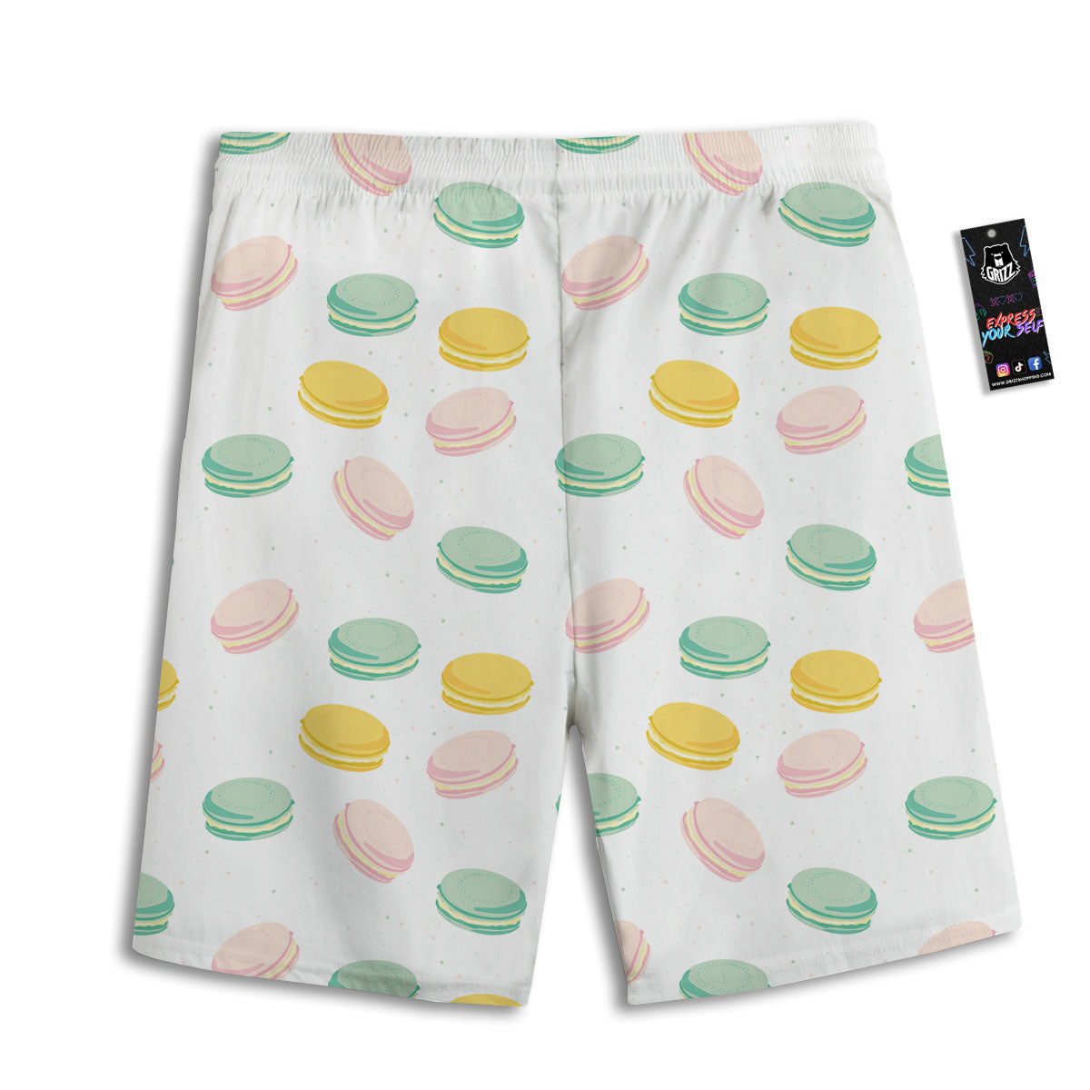 Macaron Pastel Print Pattern Men's Athletic Shorts