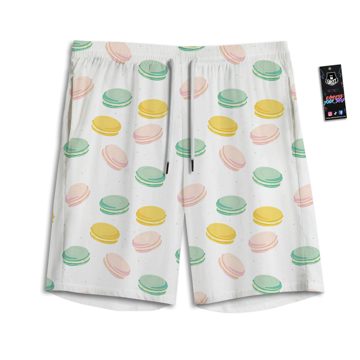 Macaron Pastel Print Pattern Men's Athletic Shorts