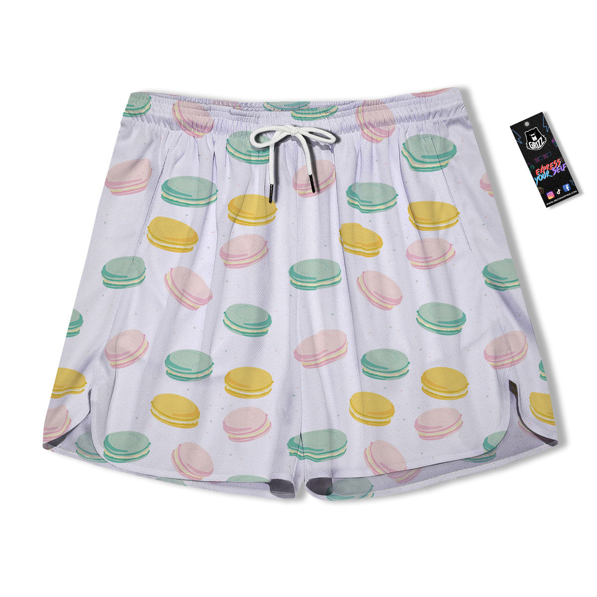 Macaron Pastel Print Pattern Men's Running Shorts-grizzshop