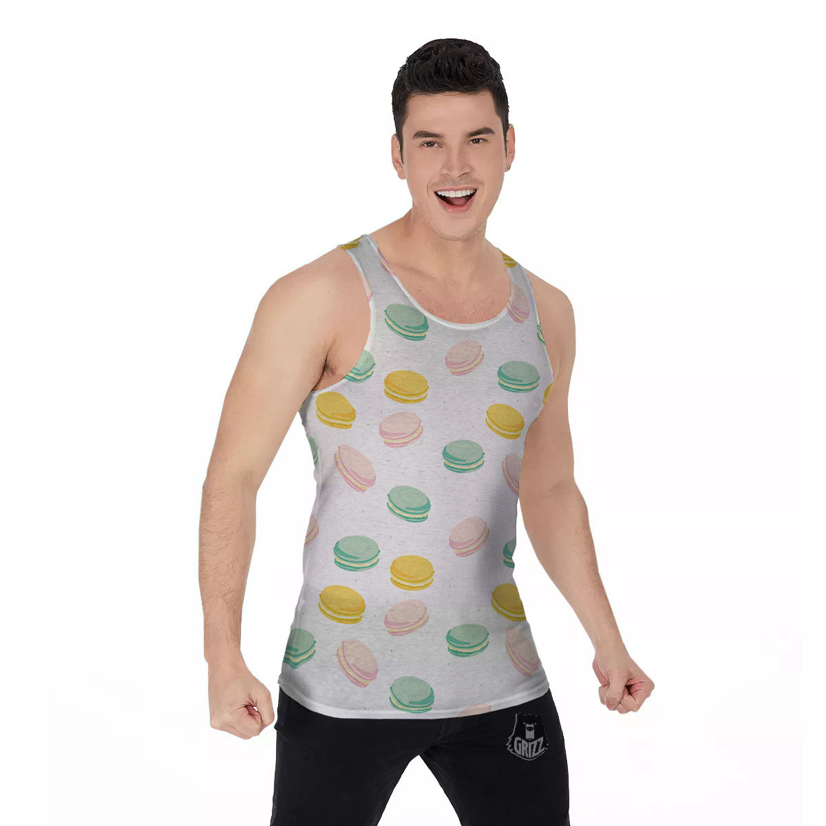Macaron Pastel Print Pattern Men's Tank Top-grizzshop