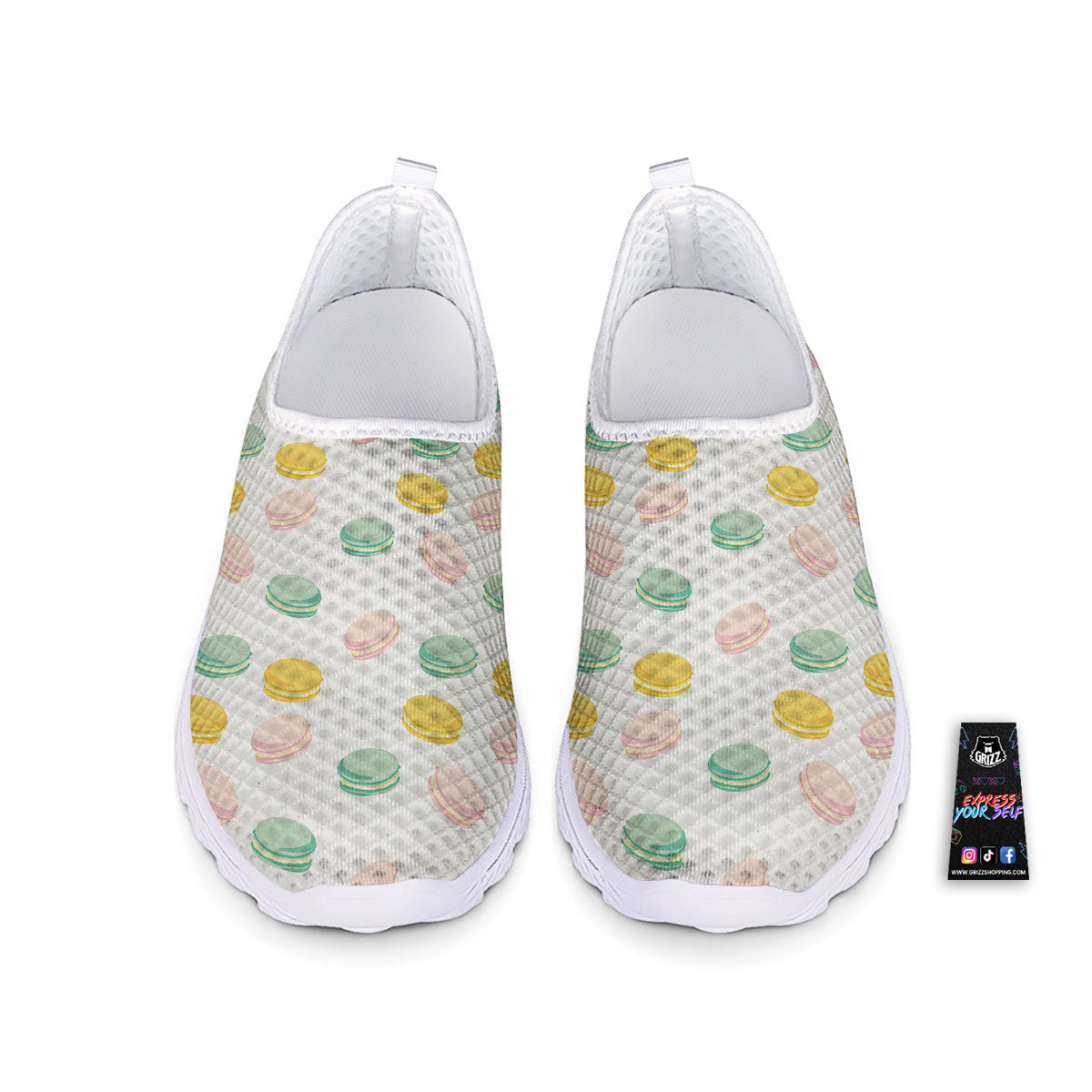 Macaron Pastel Print Pattern Nurse Shoes-grizzshop