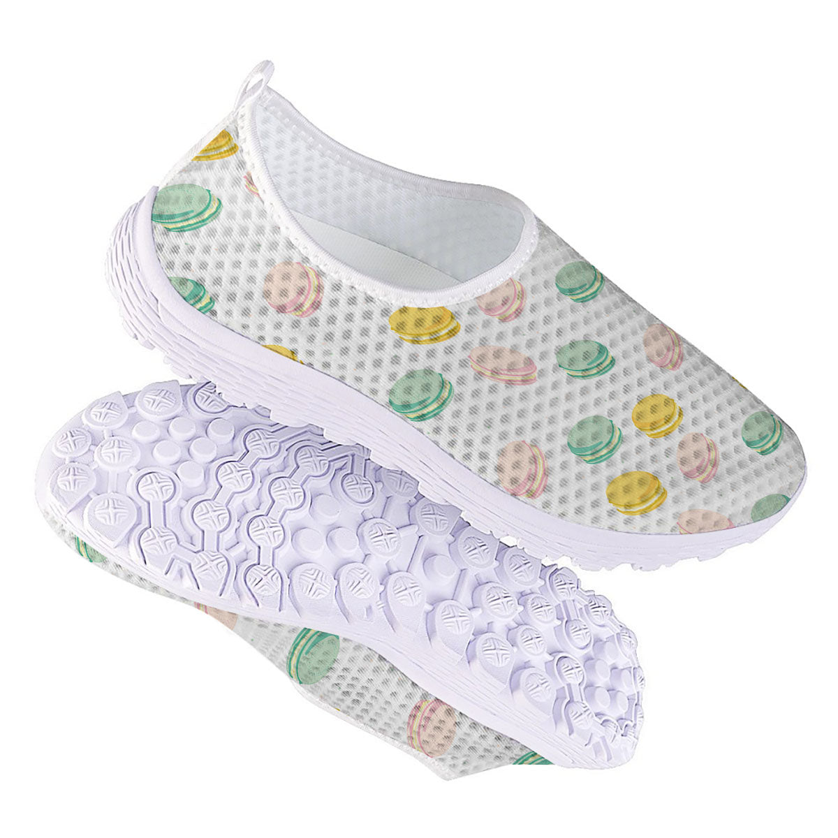 Macaron Pastel Print Pattern Nurse Shoes-grizzshop
