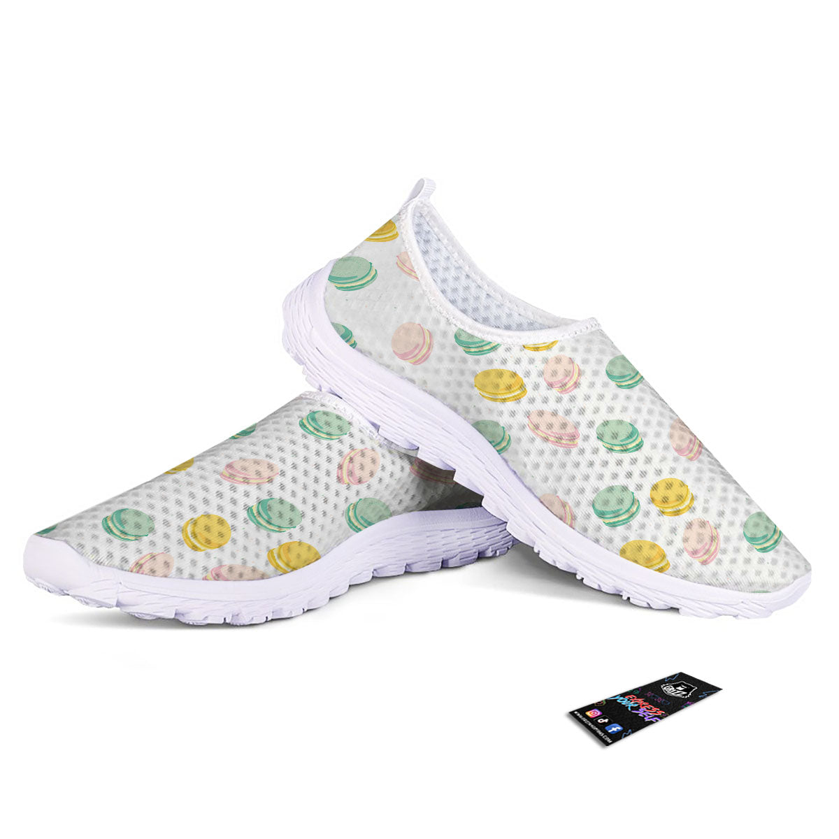 Macaron Pastel Print Pattern Nurse Shoes-grizzshop
