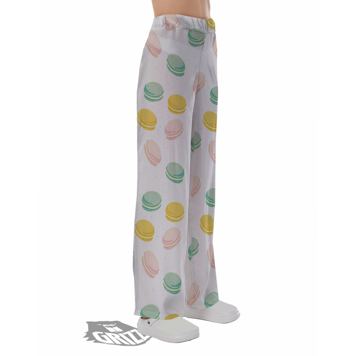 Macaron Pastel Print Pattern Pajama Pants-grizzshop