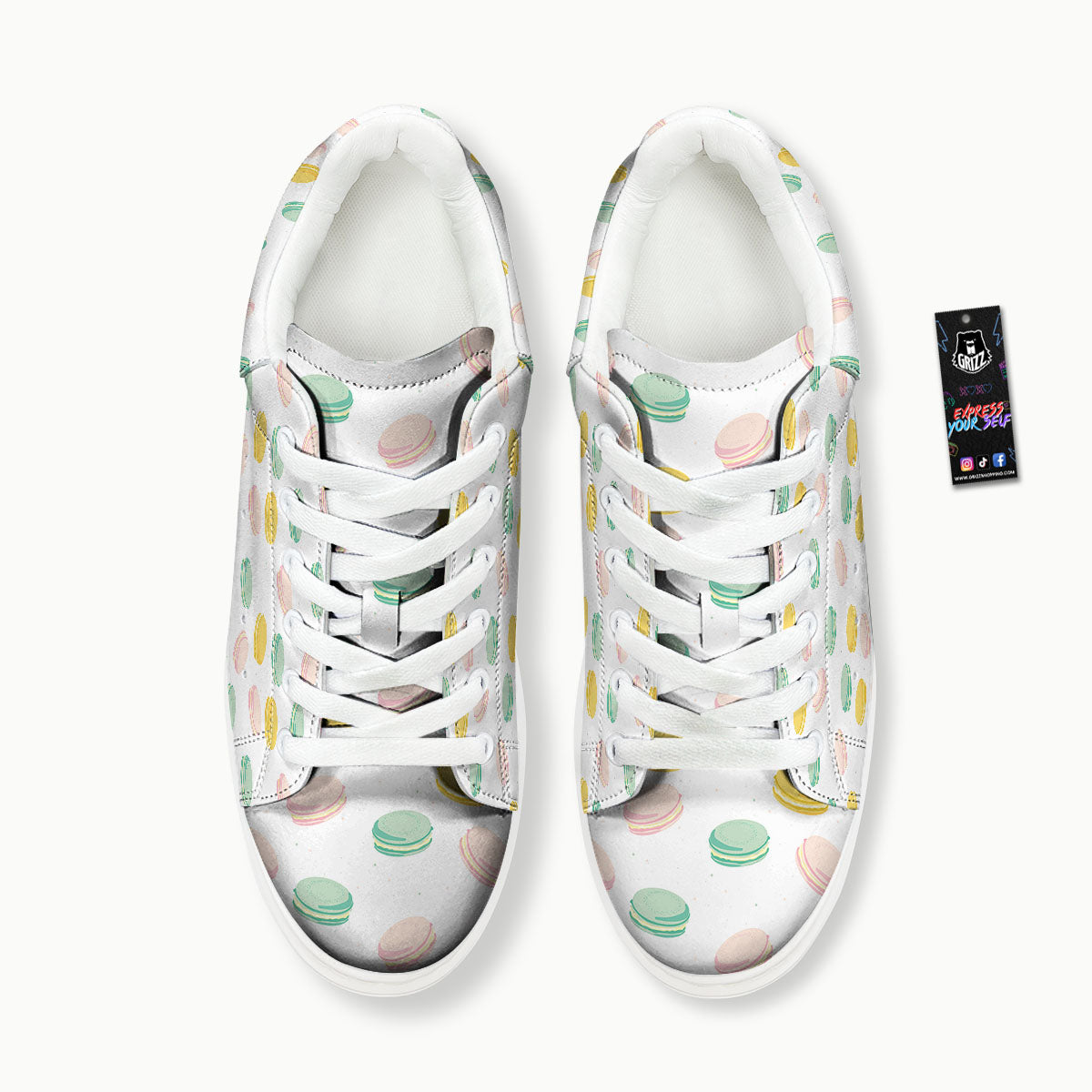 Macaron Pastel Print Pattern Platform Shoes-grizzshop