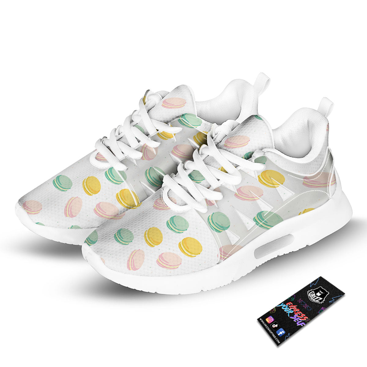 Macaron Pastel Print Pattern Tennis Shoes-grizzshop