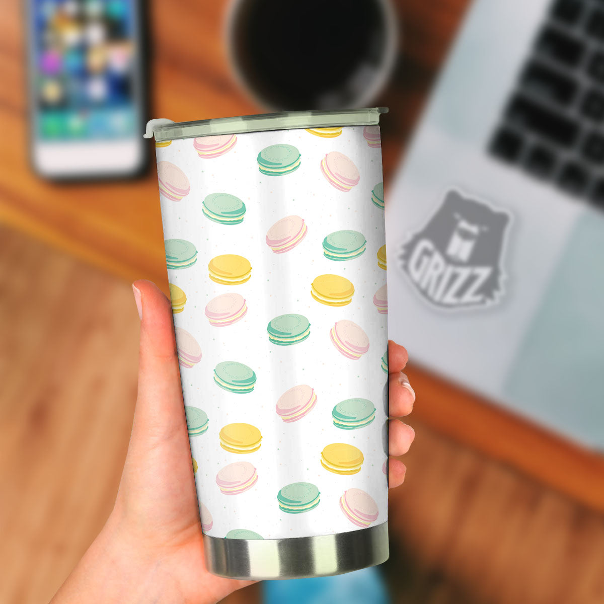 Macaron Pastel Print Pattern Tumbler-grizzshop
